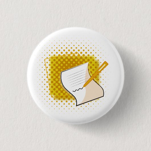Schrijfbalk Ronde Button 3,2 Cm (Voorkant)