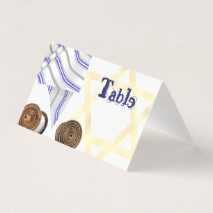Schrijfbare Bat Mitzvah Tafelnummer Kaart