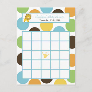 Schrijfbare Bingo Card Oerwoud King Lion Safari Zo Uitnodiging Briefkaart