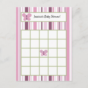 Schrijfbare Bingo Card Sugar Plum Butterfly Uitnodiging Briefkaart
