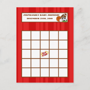 Schrijfbare Bingo Kaart All-Star Red