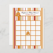 Schrijfbare Bingo Kaart Herfst Herfst Pompoen Baby (Voorkant / Achterkant)