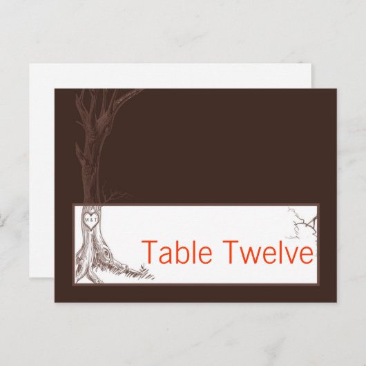 Schrijfbare Plaats Herfst Boom Initiaal Carvings H Briefkaart (Voorkant / Achterkant)