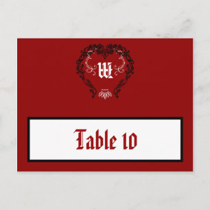 Schrijfbare Plaats Kaart Crimson Rood Embellishme