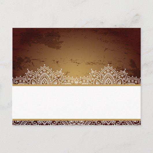 Schrijfbare Plaats Kaart Diep Marokkaans Bruin (Voorkant)