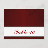 Schrijfbare plaats kaart donker maroon grijs werve (Voorkant)