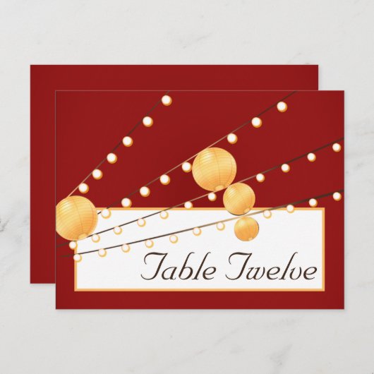 Schrijfbare Plaats Kaart Papieren Lantaarns op Roo (Voorkant / Achterkant)