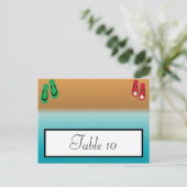 Schrijfbare plaats kaart zijn/haar sandalen op str (Staand voorkant)