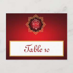 Schrijfbare plaatskaart Lord Ganesha/Hindu Red Spi Briefkaart