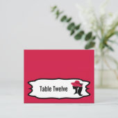 Schrijfbare Place Card Formele Petten Elegante Ret Briefkaart (Staand voorkant)