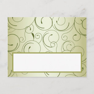 Schrijfbare Place Card Groene Apple wervelt fruit Briefkaart