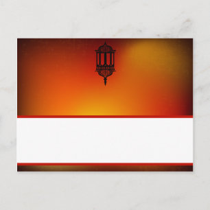 Schrijfbare Place Card Marokkaanse lantaarn Briefkaart
