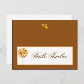 Schrijfbare Place Card Modern Autumn Tree Herfst Briefkaart (Voorkant / Achterkant)