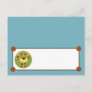 Schrijfbare Place Card Oerwoud Tales Safari Briefkaart
