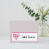 Schrijfbare Place Card Roze Bloemblaadjes Bloem Ro Briefkaart (Staand voorkant)