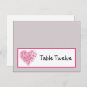 Schrijfbare Place Card Roze Bloemblaadjes Bloem Ro Briefkaart (Voorkant / Achterkant)