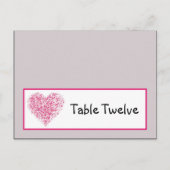 Schrijfbare Place Card Roze Bloemblaadjes Bloem Ro Briefkaart (Voorkant)