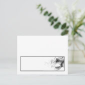 Schrijfbare Place Card Sweet 16 Silver White Party Briefkaart (Staand voorkant)