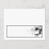 Schrijfbare Place Card Sweet 16 Silver White Party Briefkaart (Voorkant)