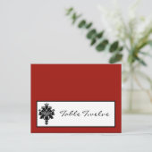 Schrijfbare platte kaart zwart-wit (Staand voorkant)