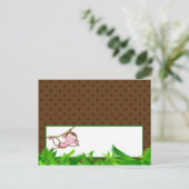 Schrijfbare plattegrond van aap Swing Oerwoud Safa Briefkaart (Staand voorkant)