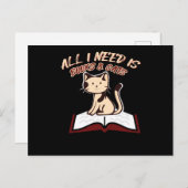 Schrijfboeken voor katten briefkaart (Voorkant / Achterkant)