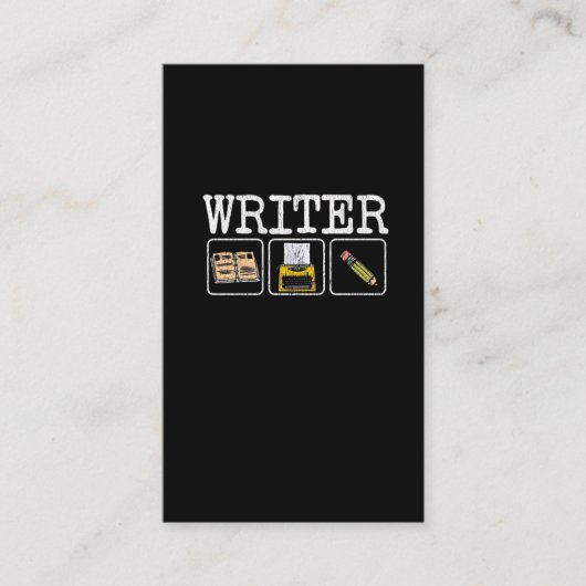 Schrijfboekschrijfmachine potlood Schrijfmachine i Visitekaartje (Voorkant)