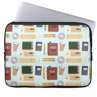 Schrijfgereedschappen voor auteur Cartoon bevestig Laptop Sleeve