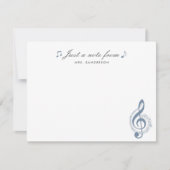 Schrijfkaart voor muziekdocent Stationery Set Notitiekaartje (Voorkant)