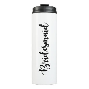 Schrijflettertype Bridesmaid Drink flesfles Thermosbeker