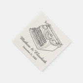  schrijfmachine aangepaste bruiloft servet (Hoek)