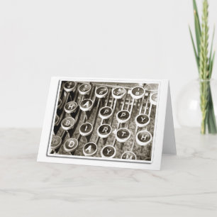  schrijfmachine Birthday Greeting Kaart