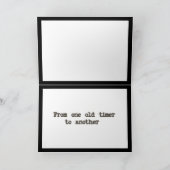  schrijfmachine Birthday Greeting Kaart (Binnen)