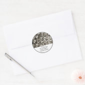  schrijfmachine Birthday Greeting Ronde Sticker (Envelop)