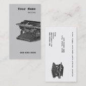  schrijfmachine - blogger visitekaartje (Voorkant / Achterkant)