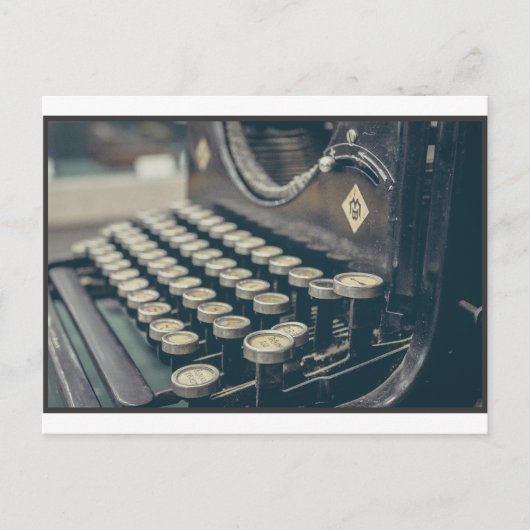 schrijfmachine briefkaart (Voorkant)