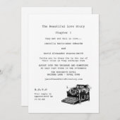 Schrijfmachine  bruiloft schrijfmachine kaart (Voorkant / Achterkant)