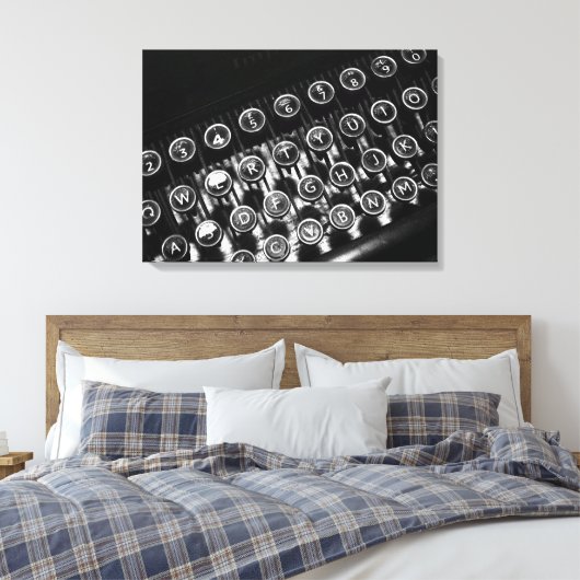  schrijfmachine canvas afdruk (Insitu (Slaapkamer))