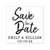 Schrijfmachine en script de datum opslaan  zelfinktende stempel (Design)