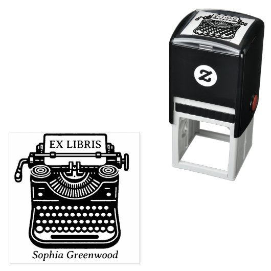  schrijfmachine - Ex Libris Zelfinktende Stempel (In situ)