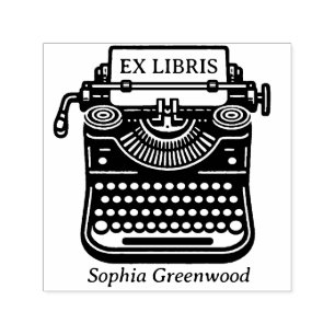  schrijfmachine - Ex Libris Zelfinktende Stempel