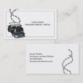  schrijfmachine-freelance schrijfster visitekaartje (Voorkant / Achterkant)