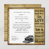  schrijfmachine Gay Wedding Kaart (Voorkant / Achterkant)