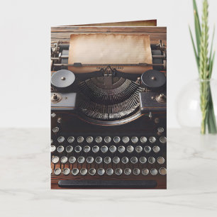 schrijfmachine Happy Birthday Kaart