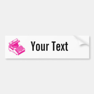 Schrijfmachine - Magenta Writer schrijfmachine Bumpersticker