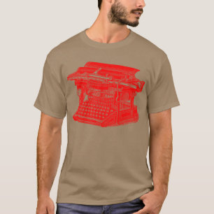  schrijfmachine - rood t-shirt