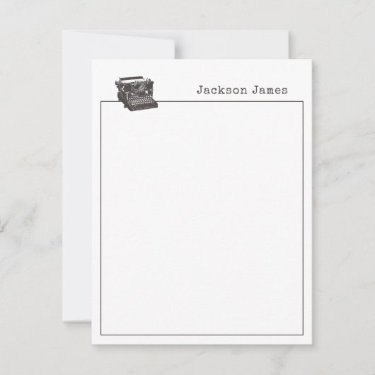 Schrijfmachine  schrijfmachine Moderne kaarten voo Notitiekaartje (Voorkant)