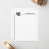 Schrijfmachine  schrijfmachine Moderne kaarten voo Notitiekaartje (Voorkant / Achterkant in situ)