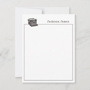 Schrijfmachine  schrijfmachine Moderne kaarten voo Notitiekaartje