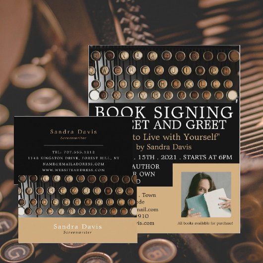 schrijfmachine, schrijfmachines visitekaartje